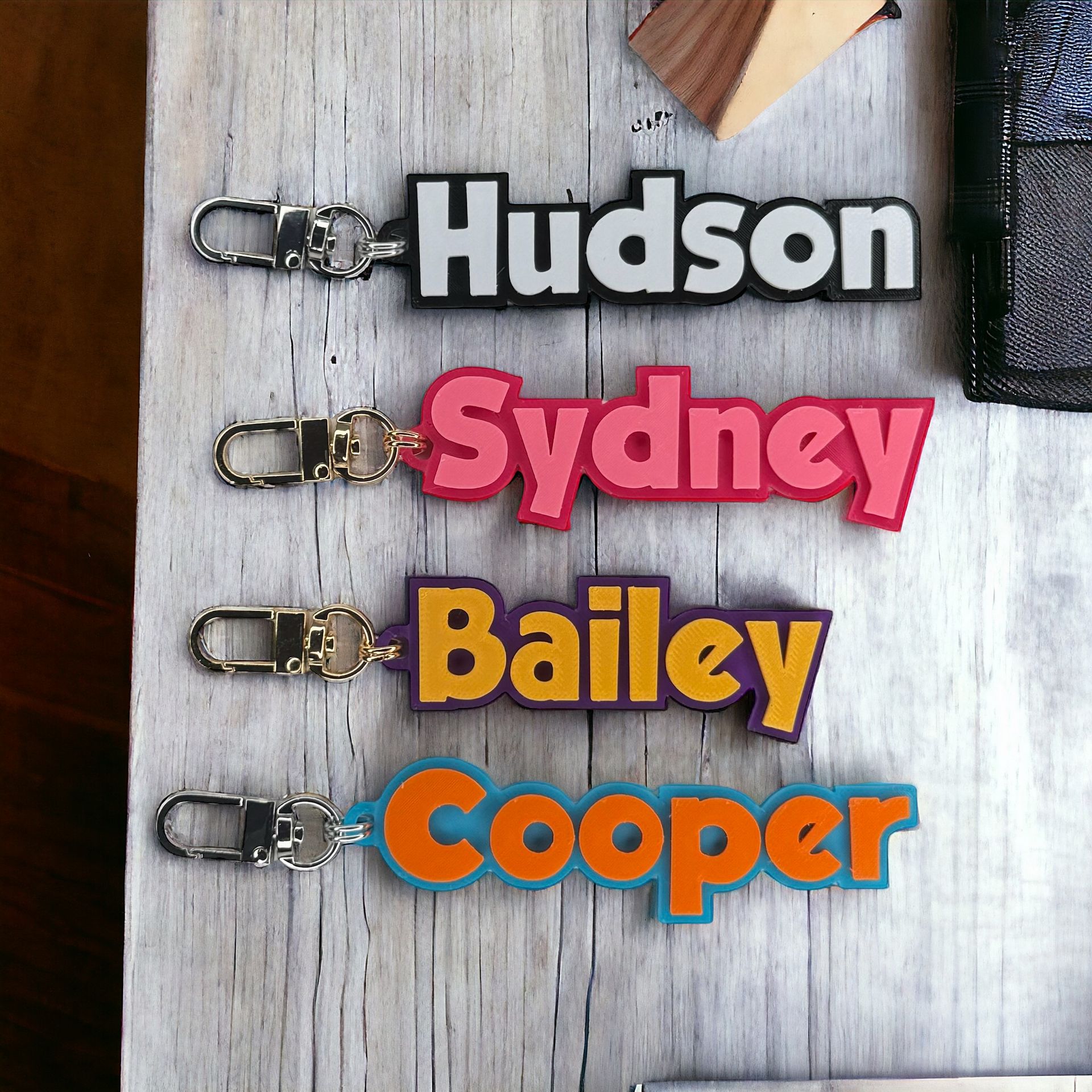 Kids name keychain